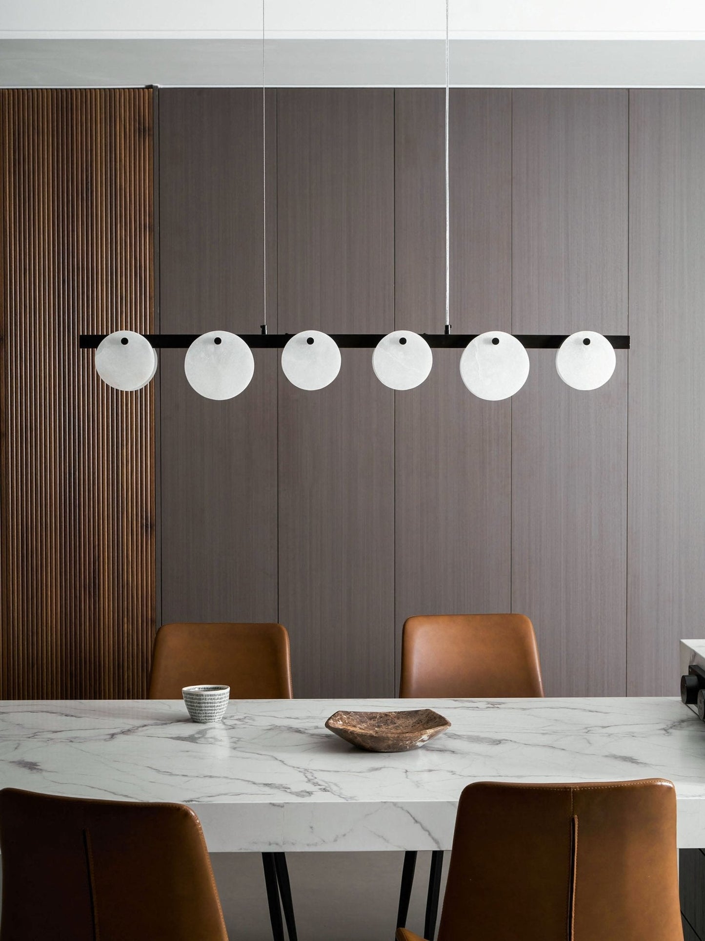 Trinidad Alabaster Chandelier - Elegant Design, Adjustable Height