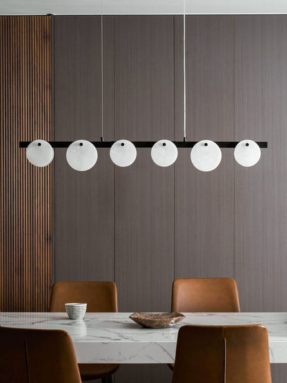 Trinidad Alabaster Chandelier - Elegant Design, Adjustable Height