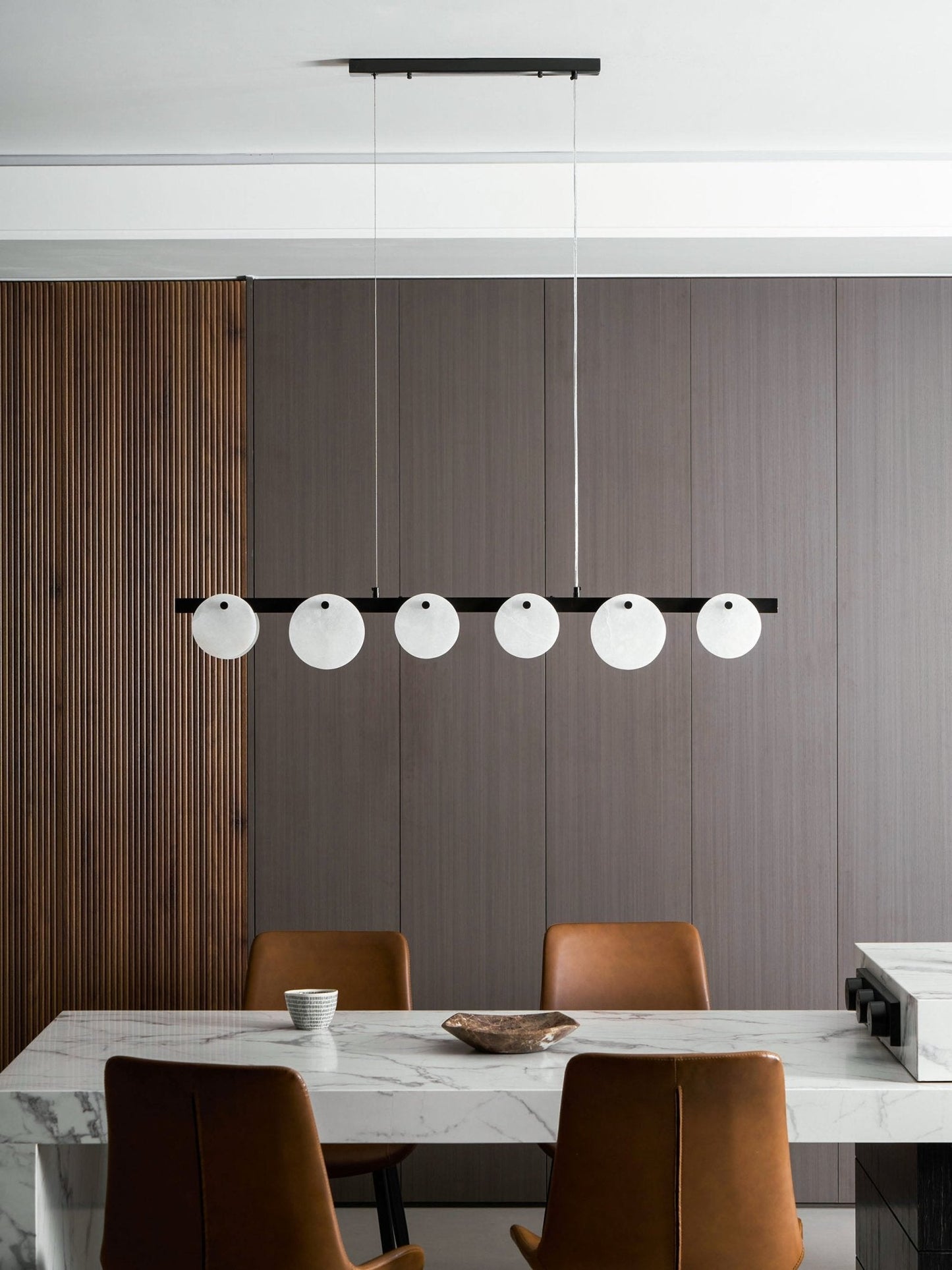 Trinidad Alabaster Chandelier - Elegant Design, Adjustable Height