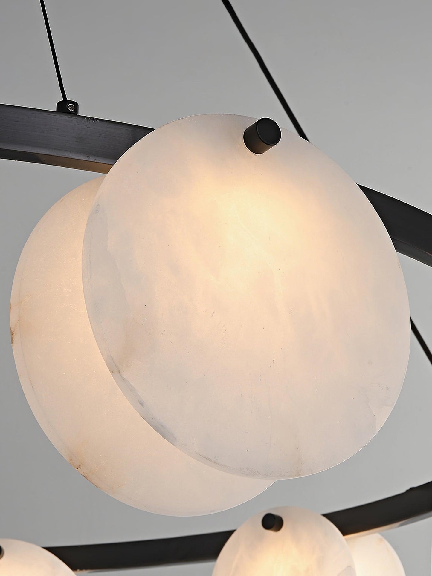 Trinidad Alabaster Chandelier - Elegant Lighting with Adjustable Heigh
