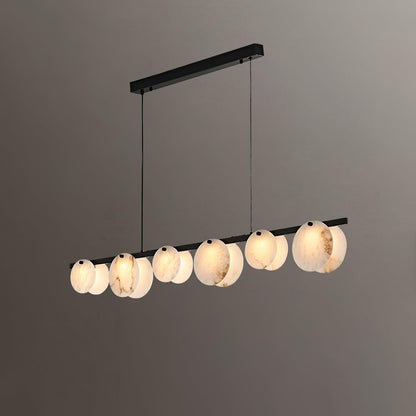 Trinidad Alabaster Chandelier - Elegant Design, Adjustable Height