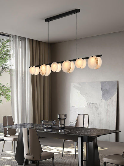 Trinidad Alabaster Chandelier - Elegant Design, Adjustable Height