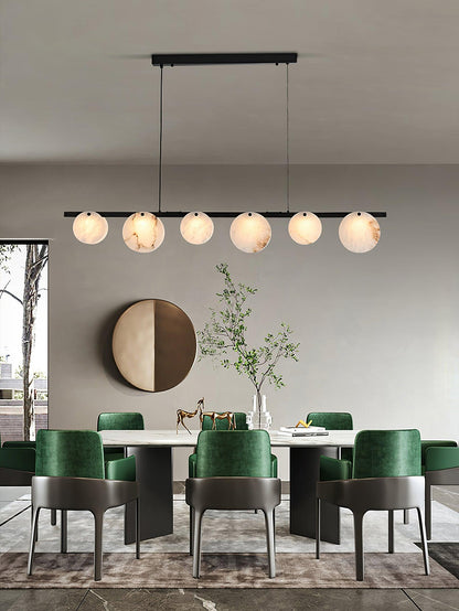 Trinidad Alabaster Chandelier - Elegant Design, Adjustable Height