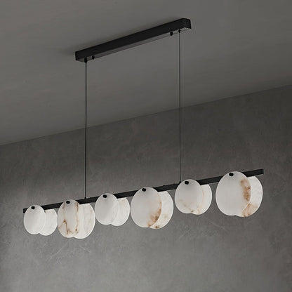Trinidad Alabaster Chandelier - Elegant Design, Adjustable Height