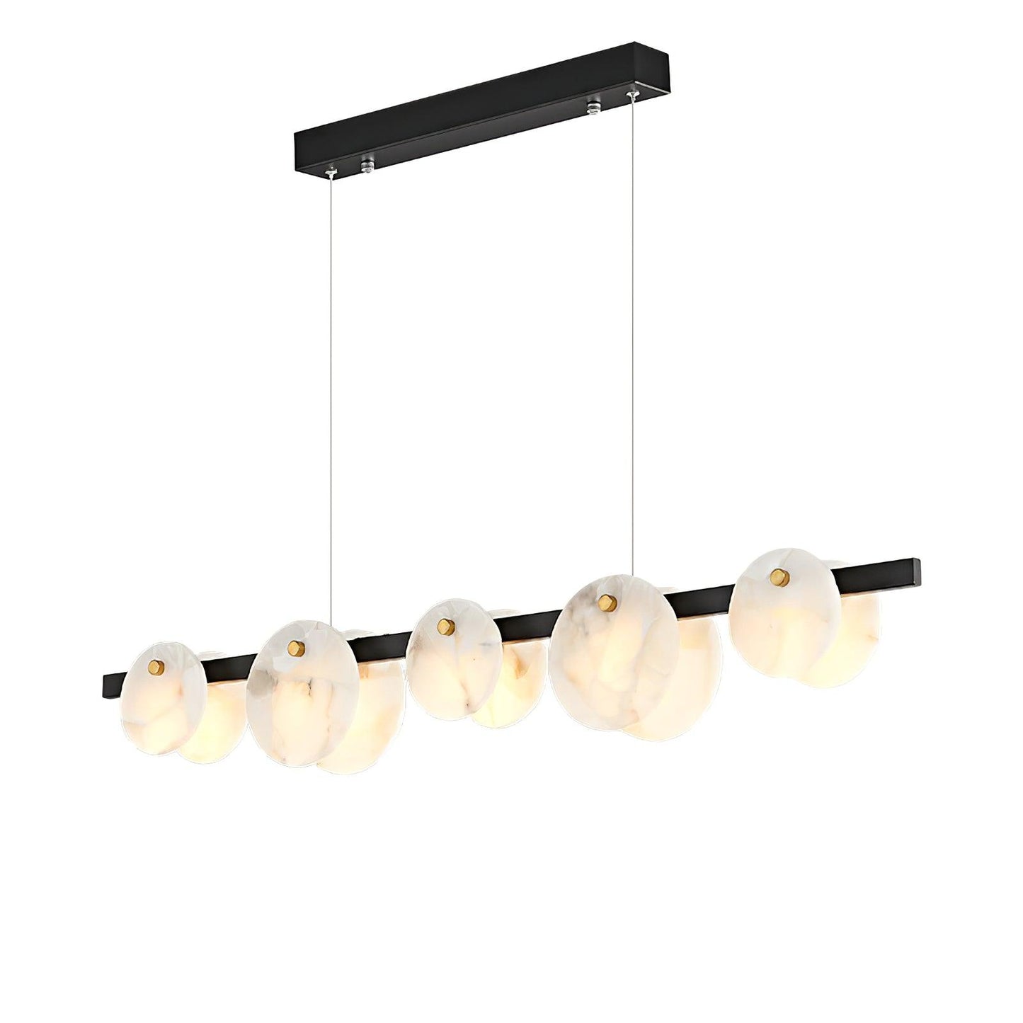 Trinidad Alabaster Chandelier - Elegant Design, Adjustable Height