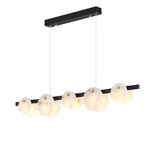 Trinidad Alabaster Chandelier - Elegant Design, Adjustable Height