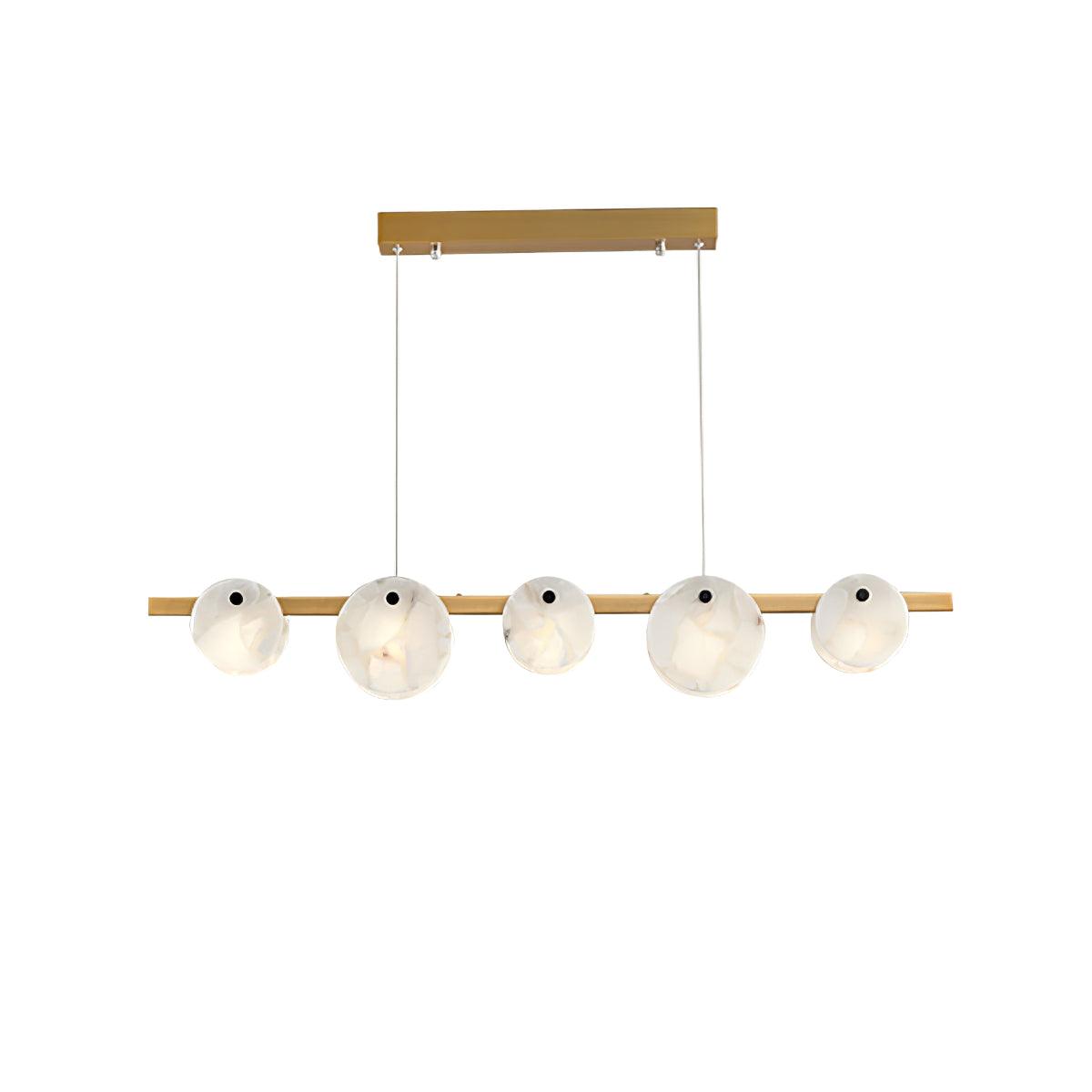 Trinidad Alabaster Chandelier - Elegant Design, Adjustable Height