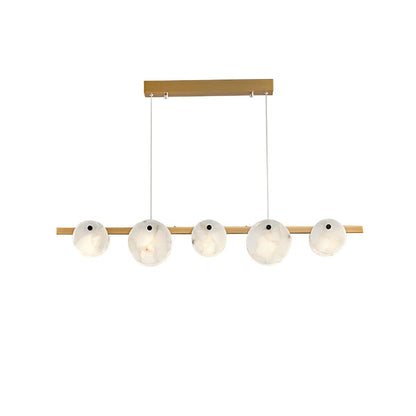 Trinidad Alabaster Chandelier - Elegant Design, Adjustable Height