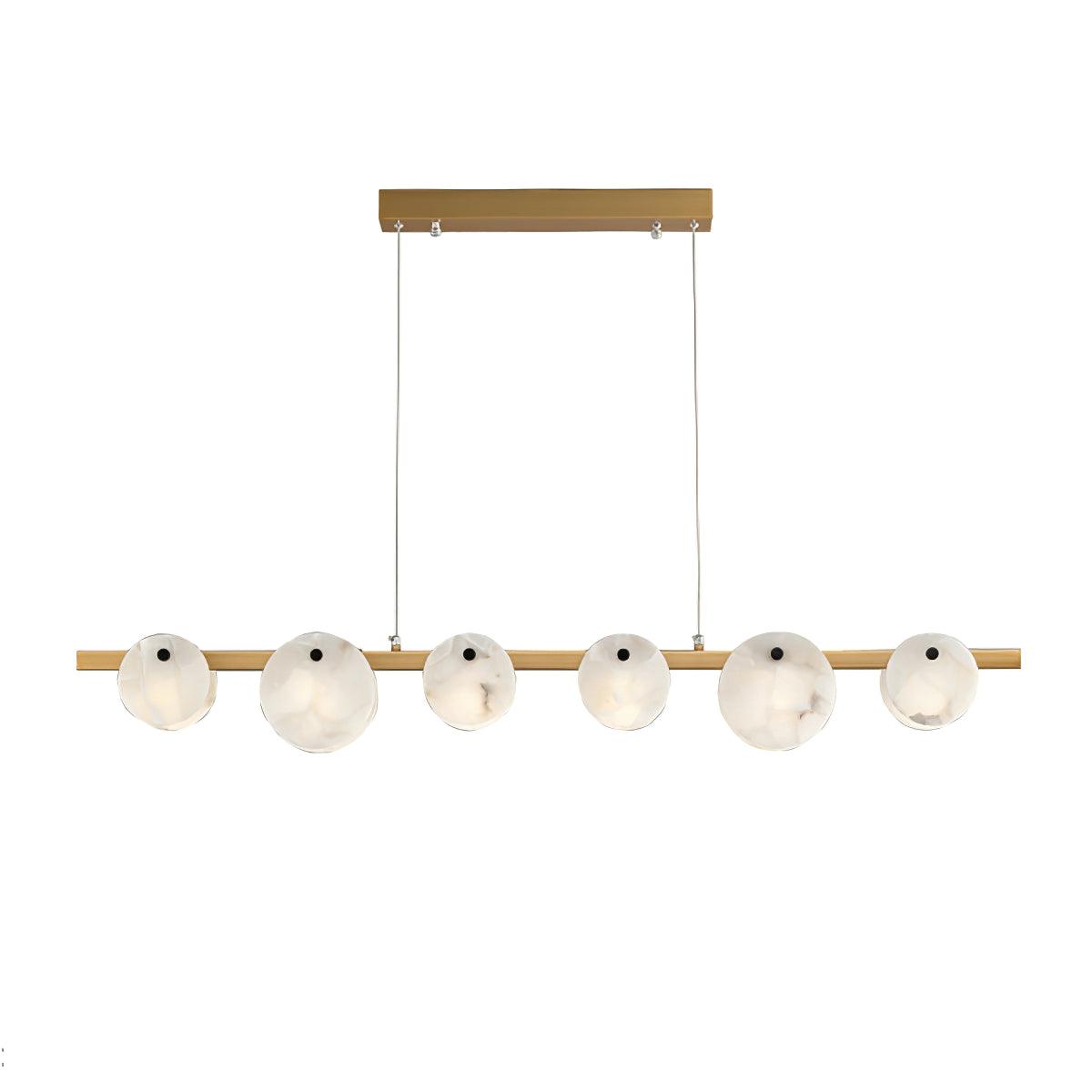 Trinidad Alabaster Chandelier - Elegant Design, Adjustable Height