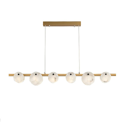 Trinidad Alabaster Chandelier - Elegant Design, Adjustable Height