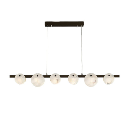 Trinidad Alabaster Chandelier - Elegant Design, Adjustable Height