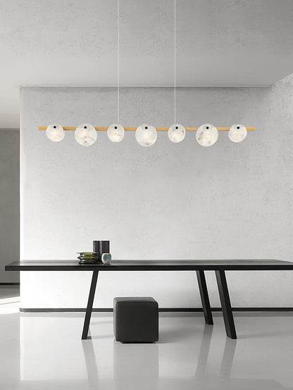 Trinidad Alabaster Chandelier - Elegant Design, Adjustable Height
