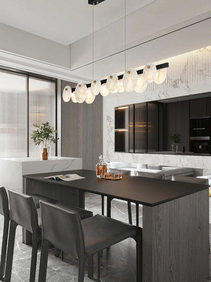 Trinidad Alabaster Chandelier - Elegant Design, Adjustable Height
