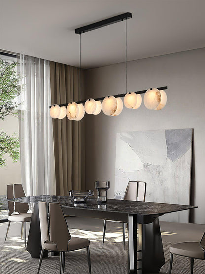Trinidad Alabaster Chandelier - Elegant Design, Adjustable Height
