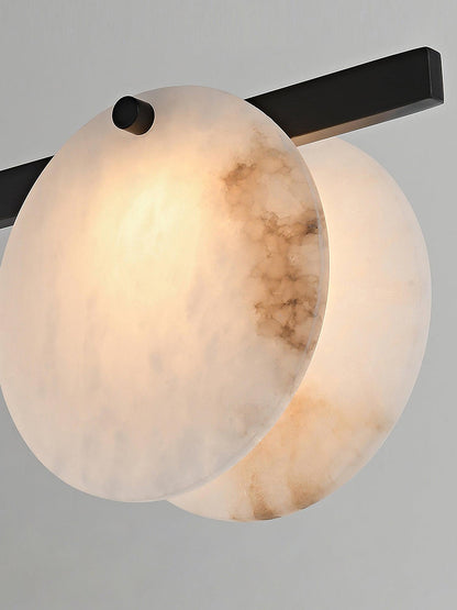 Trinidad Alabaster Chandelier - Elegant Design, Adjustable Height