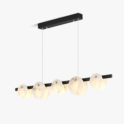 Trinidad Alabaster Chandelier - Elegant Design, Adjustable Height