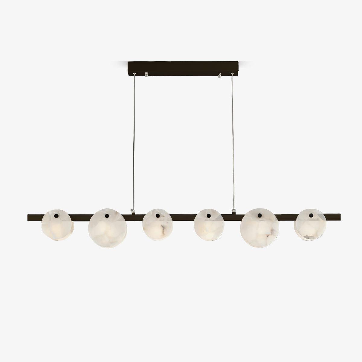 Trinidad Alabaster Chandelier - Elegant Design, Adjustable Height
