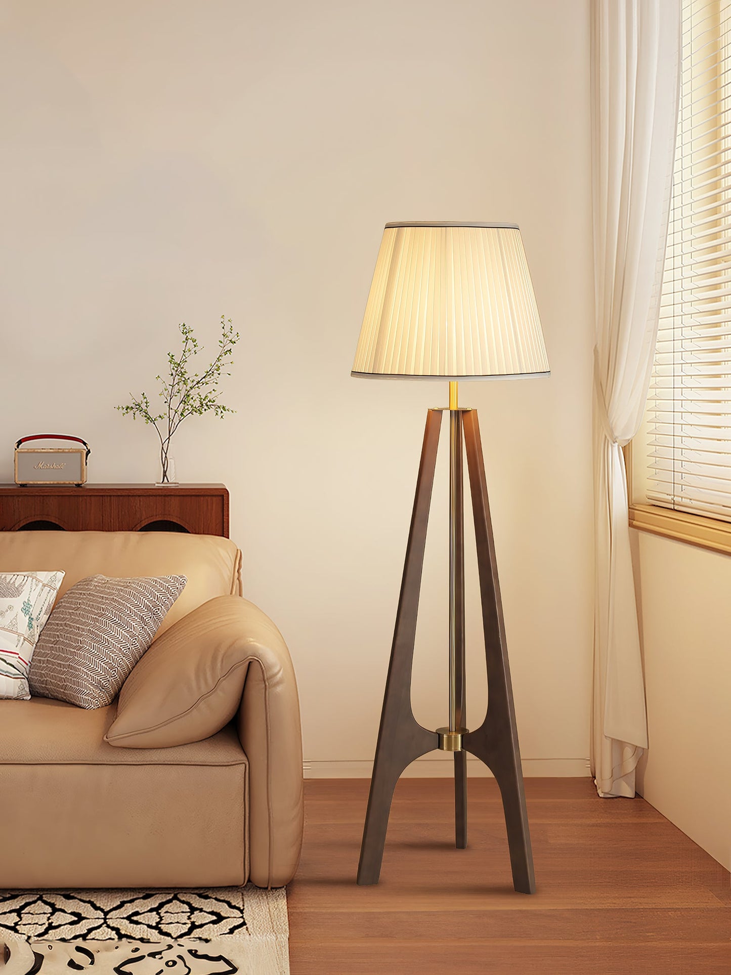 Trivelle Tripod Floor Lamp - Adjustable Height, Soft Warm Light