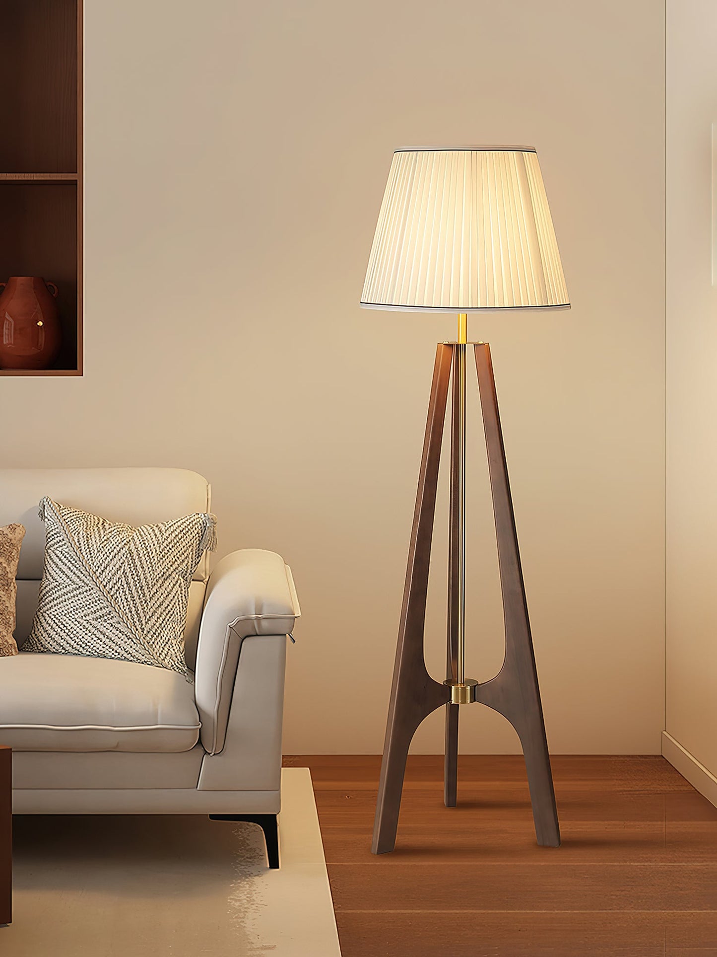 Trivelle Tripod Floor Lamp - Adjustable Height, Soft Warm Light