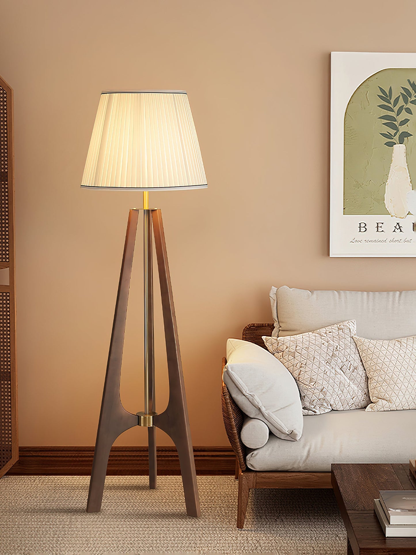 Trivelle Tripod Floor Lamp - Adjustable Height, Soft Warm Light