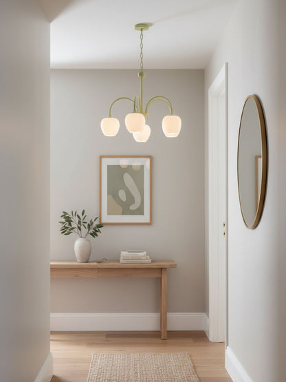 Tulip Matcha Chandelier - Elegant Design with Adjustable Brightness