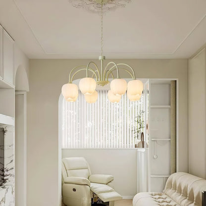 Tulip Matcha Chandelier - Elegant Design with Adjustable Brightness