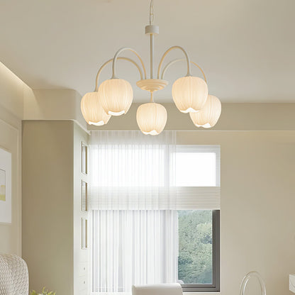 Tulip Matcha Chandelier - Elegant Design with Adjustable Brightness
