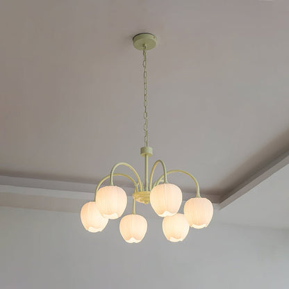Tulip Matcha Chandelier - Elegant Design with Adjustable Brightness