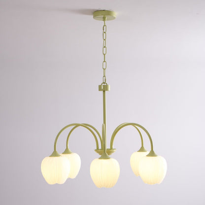 Tulip Matcha Chandelier - Elegant Design with Adjustable Brightness