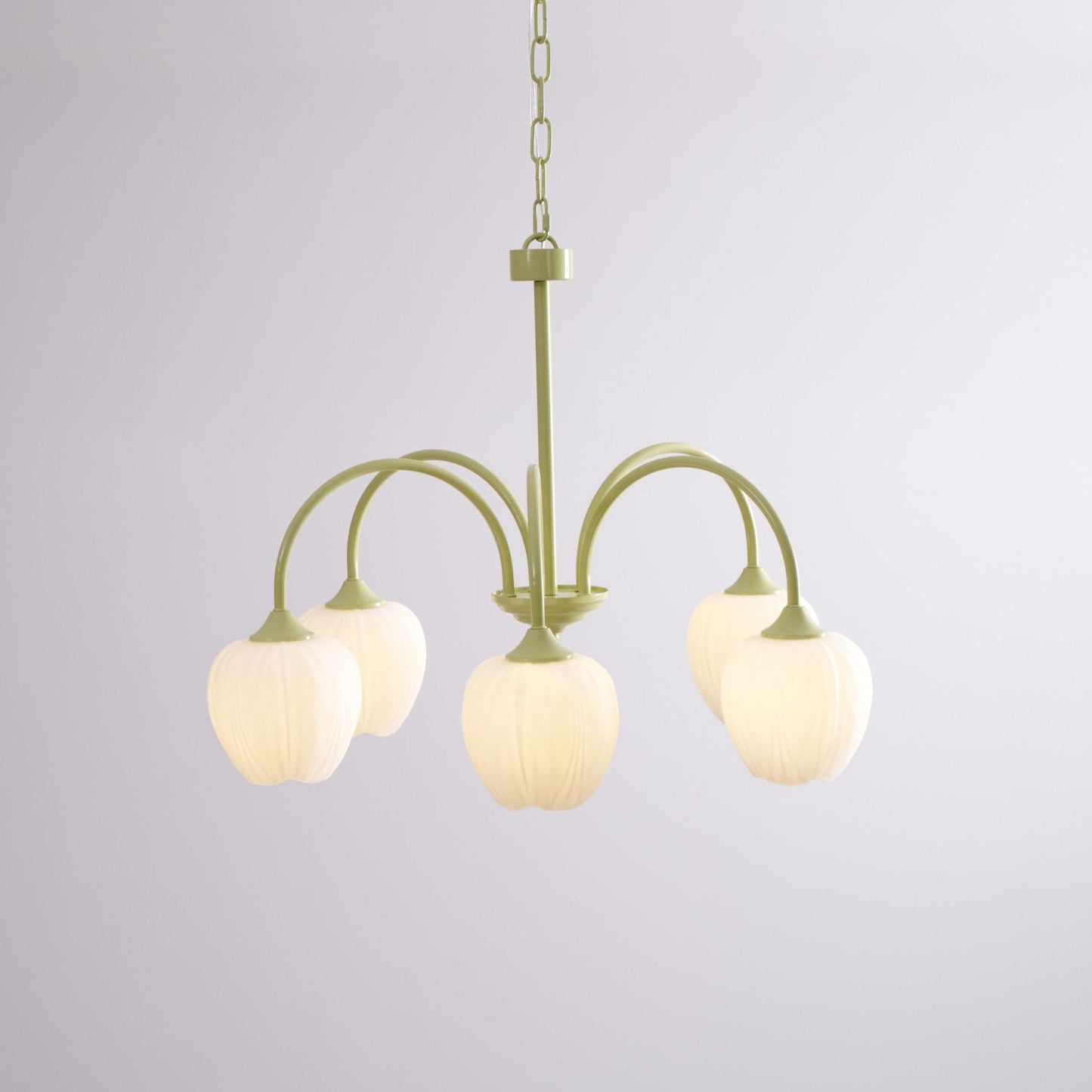 Tulip Matcha Chandelier - Elegant Design with Adjustable Brightness