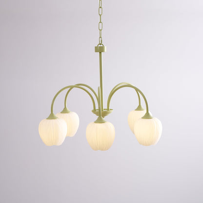 Tulip Matcha Chandelier - Elegant Design with Adjustable Brightness