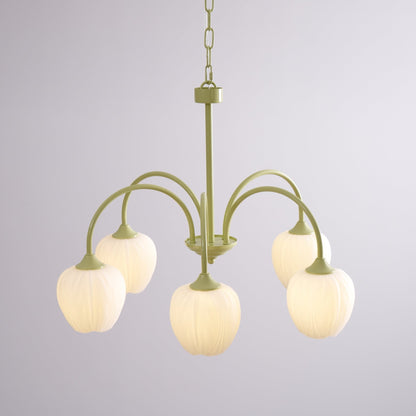 Tulip Matcha Chandelier - Elegant Design with Adjustable Brightness