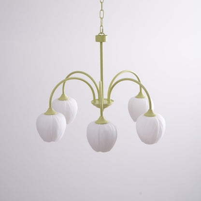 Tulip Matcha Chandelier - Elegant Design with Adjustable Brightness