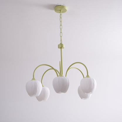 Tulip Matcha Chandelier - Elegant Design with Adjustable Brightness