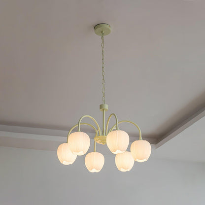 Tulip Matcha Chandelier - Elegant Design with Adjustable Brightness
