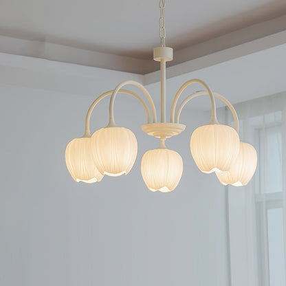 Tulip Matcha Chandelier - Elegant Design with Adjustable Brightness