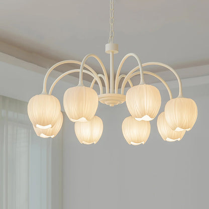 Tulip Matcha Chandelier - Elegant Design with Adjustable Brightness