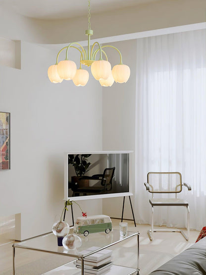 Tulip Matcha Chandelier - Elegant Design with Adjustable Brightness