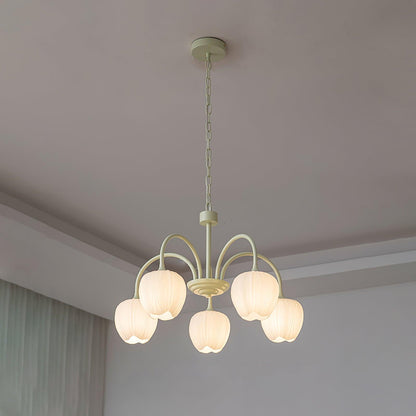 Tulip Matcha Chandelier - Elegant Design with Adjustable Brightness