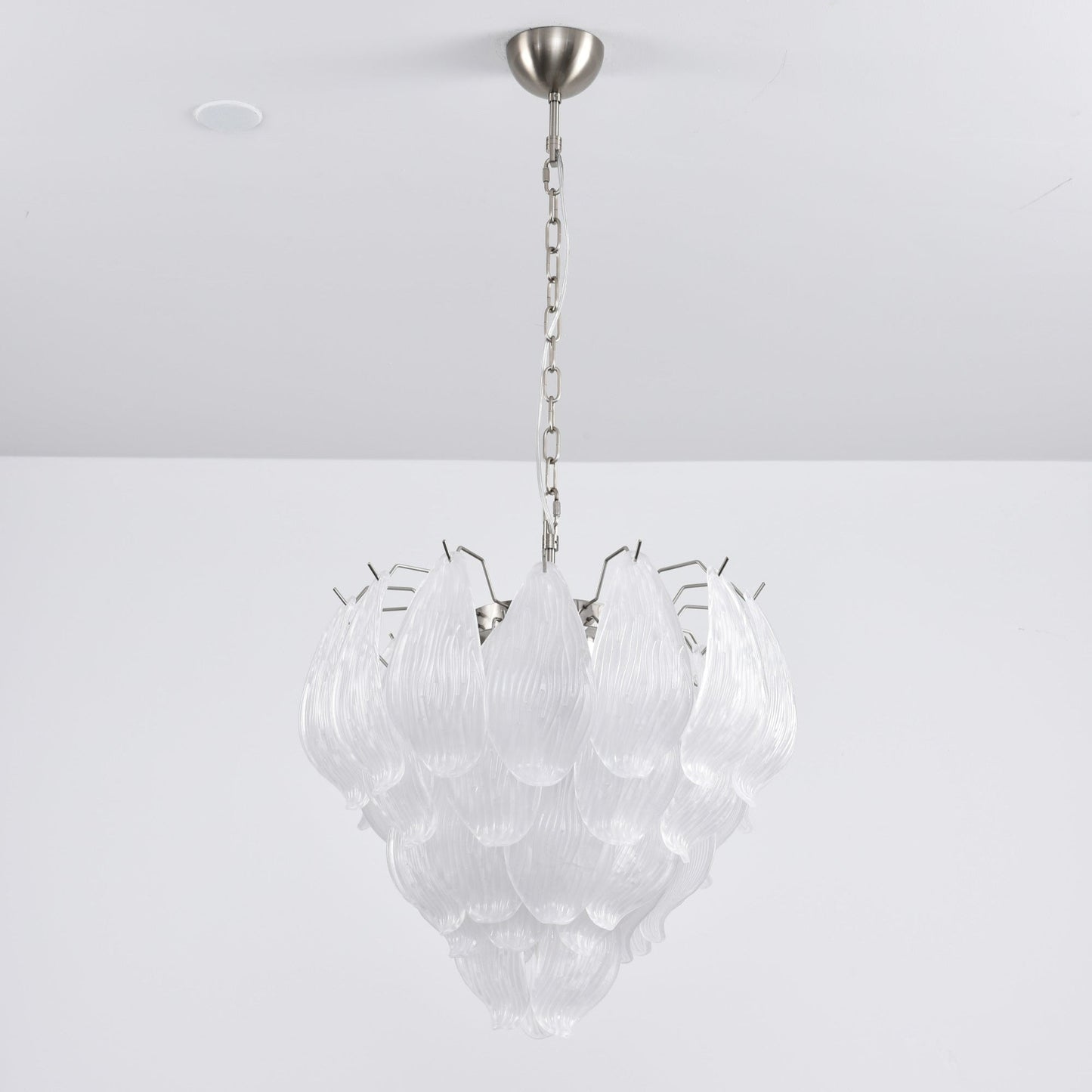 Tuliva Modern Glass Chandelier - Elegant Design, Adjustable Height