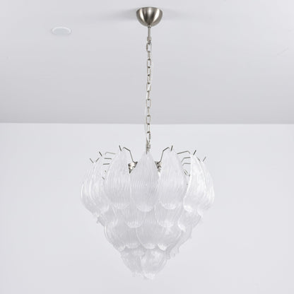 Tuliva Modern Glass Chandelier - Elegant Design, Adjustable Height