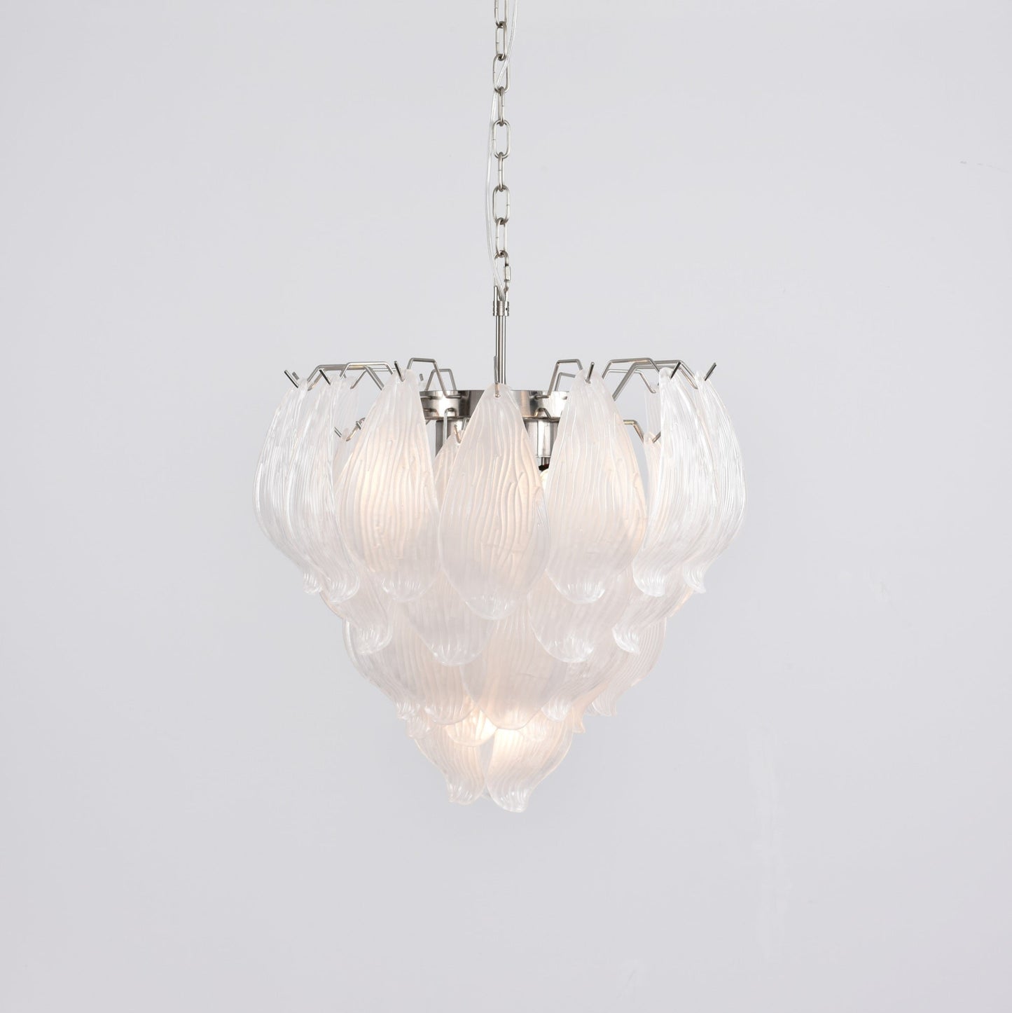 Tuliva Modern Glass Chandelier - Elegant Design, Adjustable Height