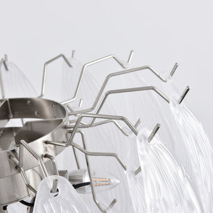 Tuliva Modern Glass Chandelier - Elegant Design, Adjustable Height