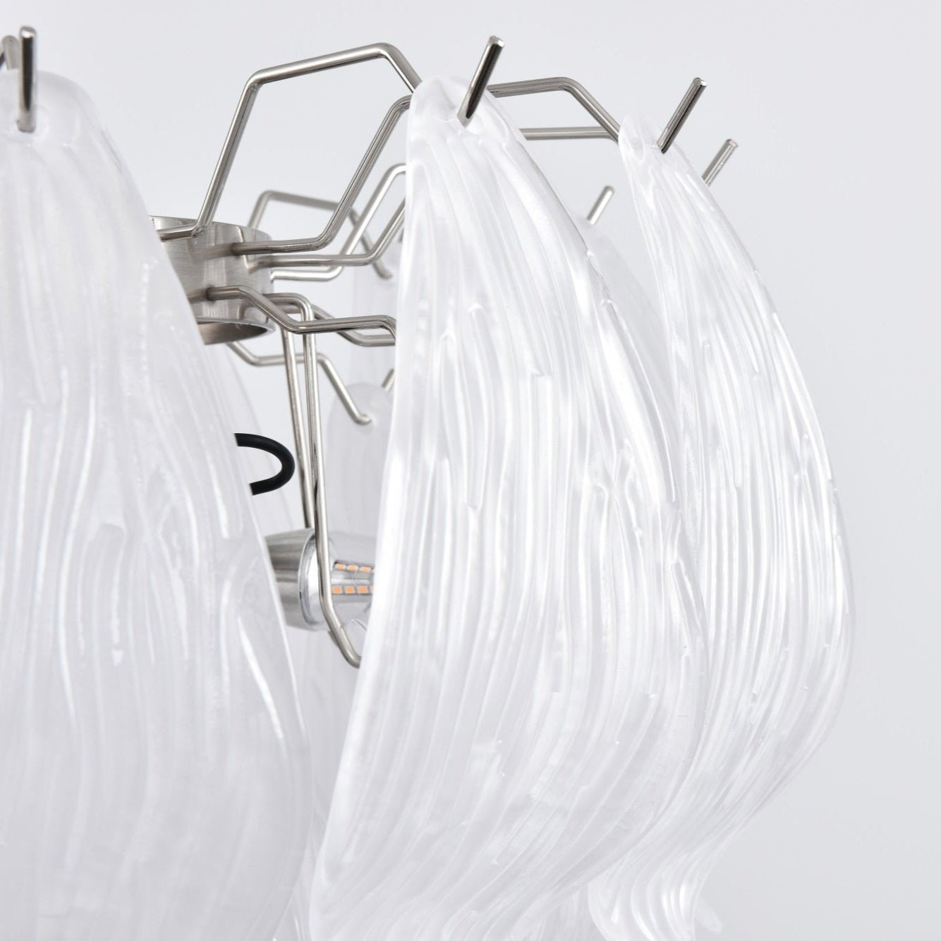 Tuliva Modern Glass Chandelier - Elegant Design, Adjustable Height