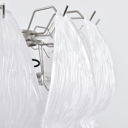 Tuliva Modern Glass Chandelier - Elegant Design, Adjustable Height