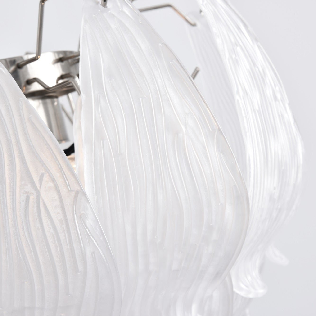 Tuliva Modern Glass Chandelier - Elegant Design, Adjustable Height