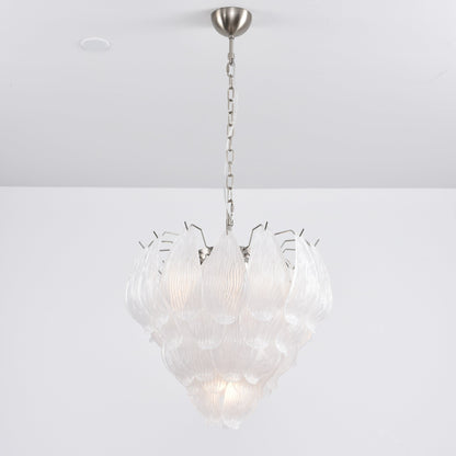 Tuliva Modern Glass Chandelier - Elegant Design, Adjustable Height