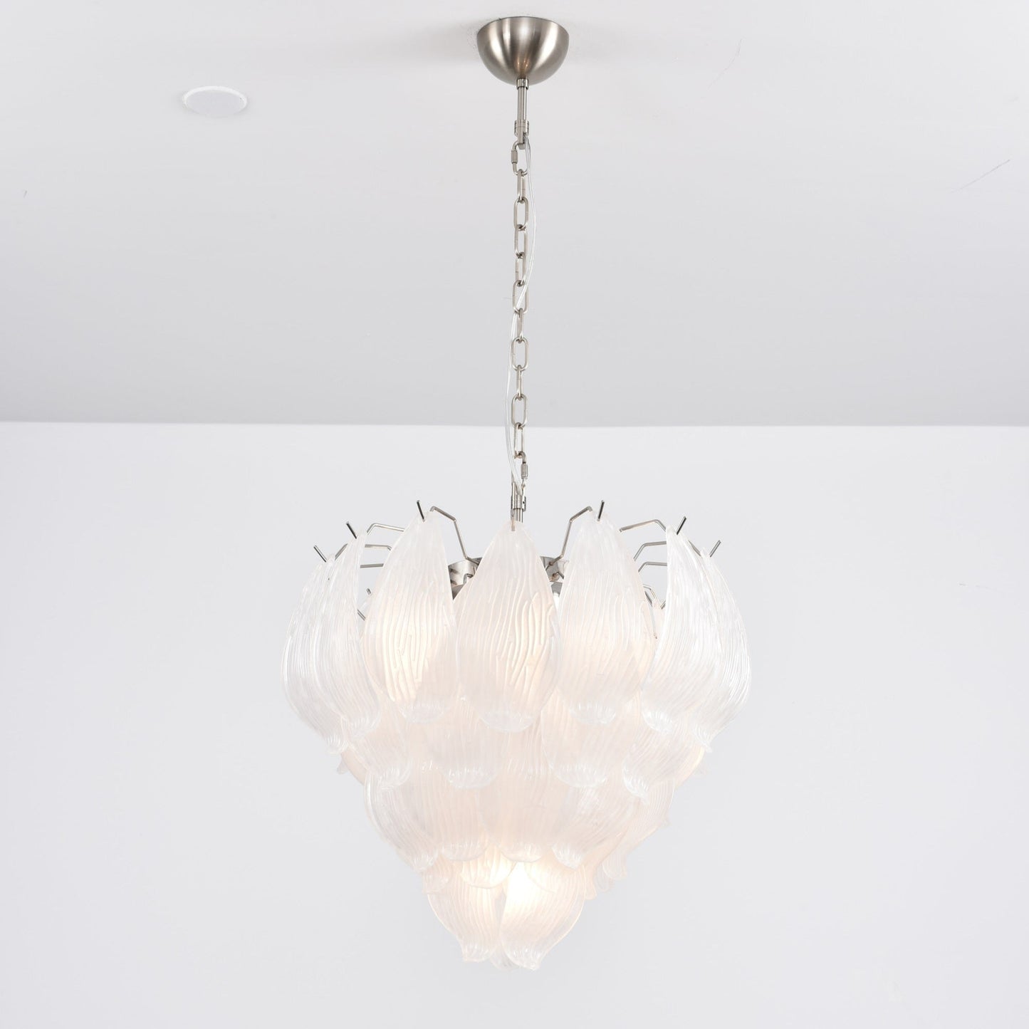 Tuliva Modern Glass Chandelier - Elegant Design, Adjustable Height