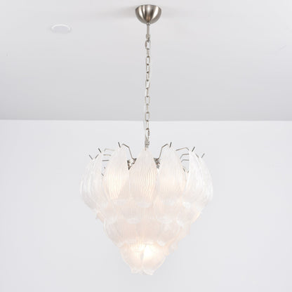 Tuliva Modern Glass Chandelier - Elegant Design, Adjustable Height