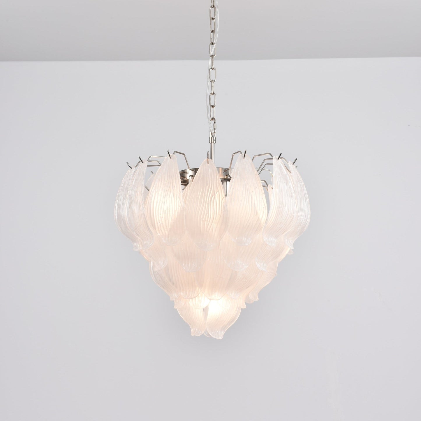 Tuliva Modern Glass Chandelier - Elegant Design, Adjustable Height
